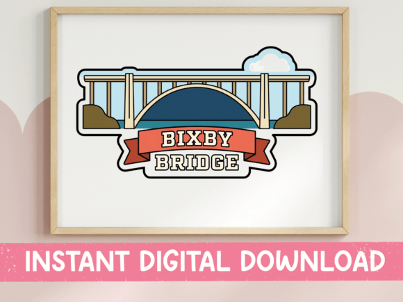 Bixby Bridge Sticker: Graphics & T-Shirt Designs