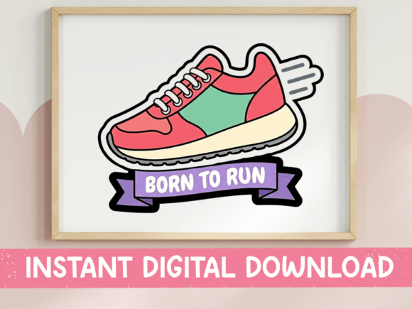 Born to Run Sneaker Sticker