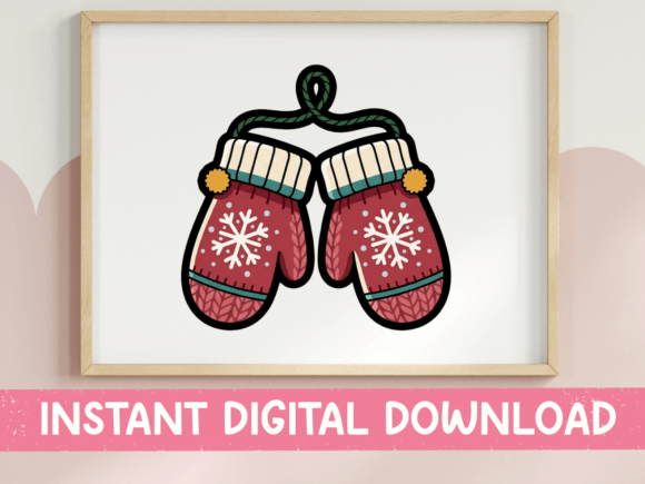 Christmas Mittens Winter Sticker Graphics