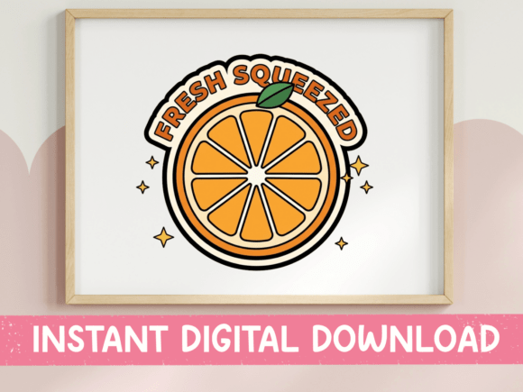 Fresh Squeezed Orange Slice Sticker