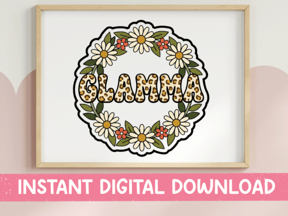 Glamma Leopard Print Floral Sticker Graphics