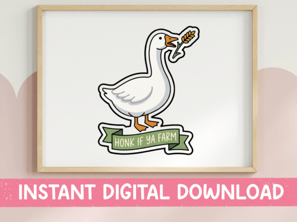 Honk if Ya Farm Goose Sticker Graphics