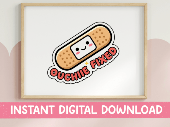 Ouchie Fixed Kawaii Bandage Sticker Graphics